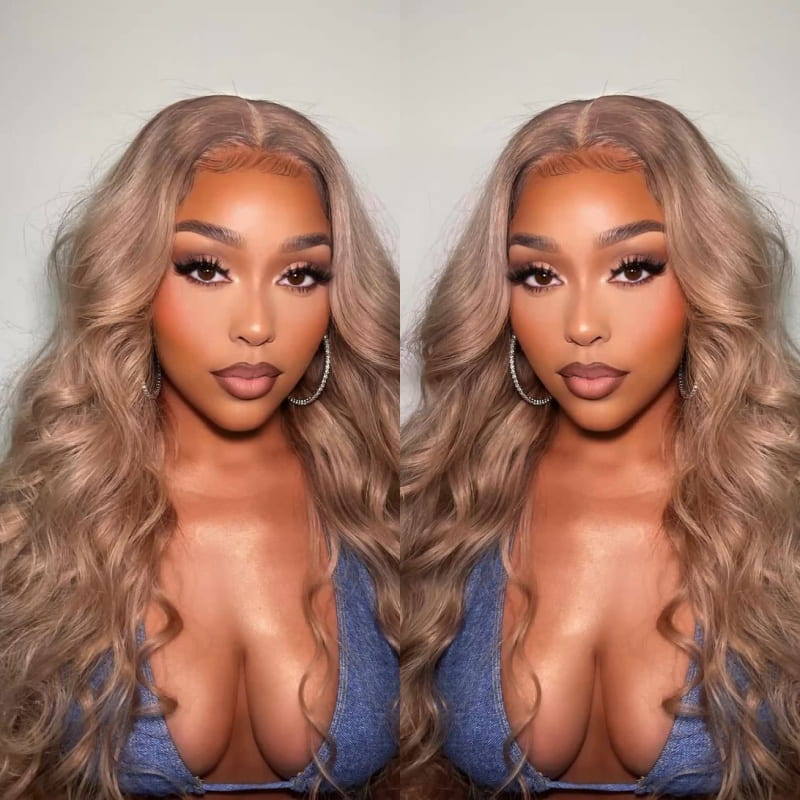 (Super Deal)6x5 HD Pre Cut Lace Closure Light Flaxen Brown Cozy Blonde Megalook Curly Wig