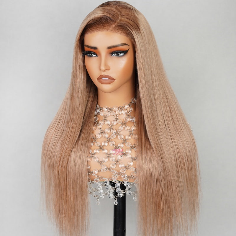 $100 OFF Code: MS100 | Megalook Cozy Blonde with Dark Roots Hair Barbie Pre Cut 6X5 Hd Lace Wear Go Wigs