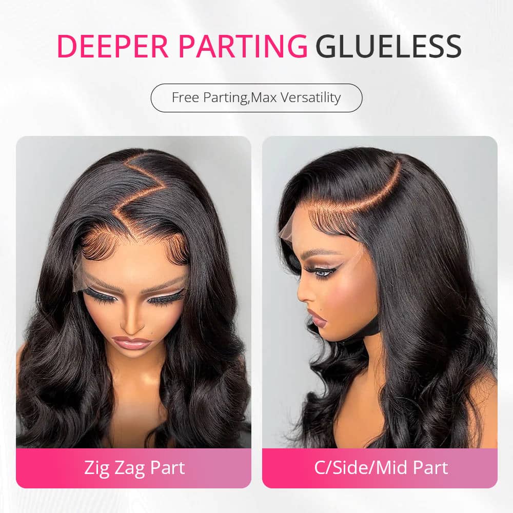 Megalook 6x5 Pre Cut Glueless  Wear And Go Natural New Style Side Part Megalook Curly Human Hair Wigs