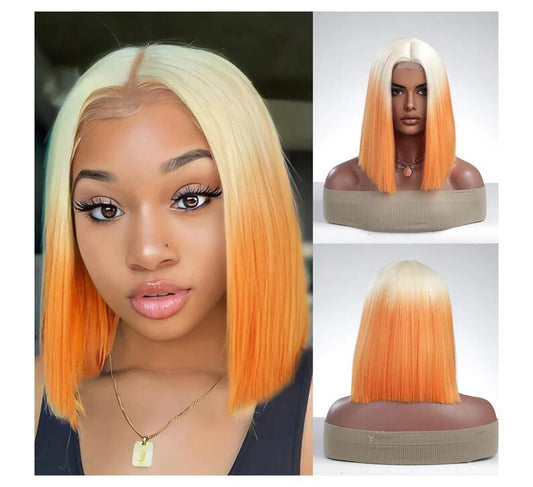 Megalook Bogo Free 13x4 Transparent Lace Frontal Bob Wigs Pre-plucked Breathable Airy Cap Curly Lace Front Wig