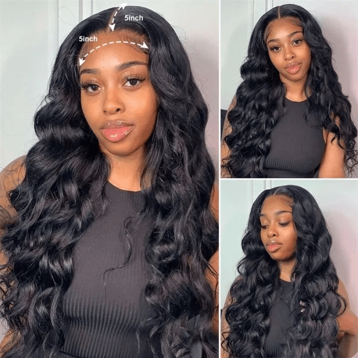 Real HD lace Pre Plucked Upgrade 5x5 Crystal Lace Frontal Wigs Body Wave 210%/250% High Density Wigs