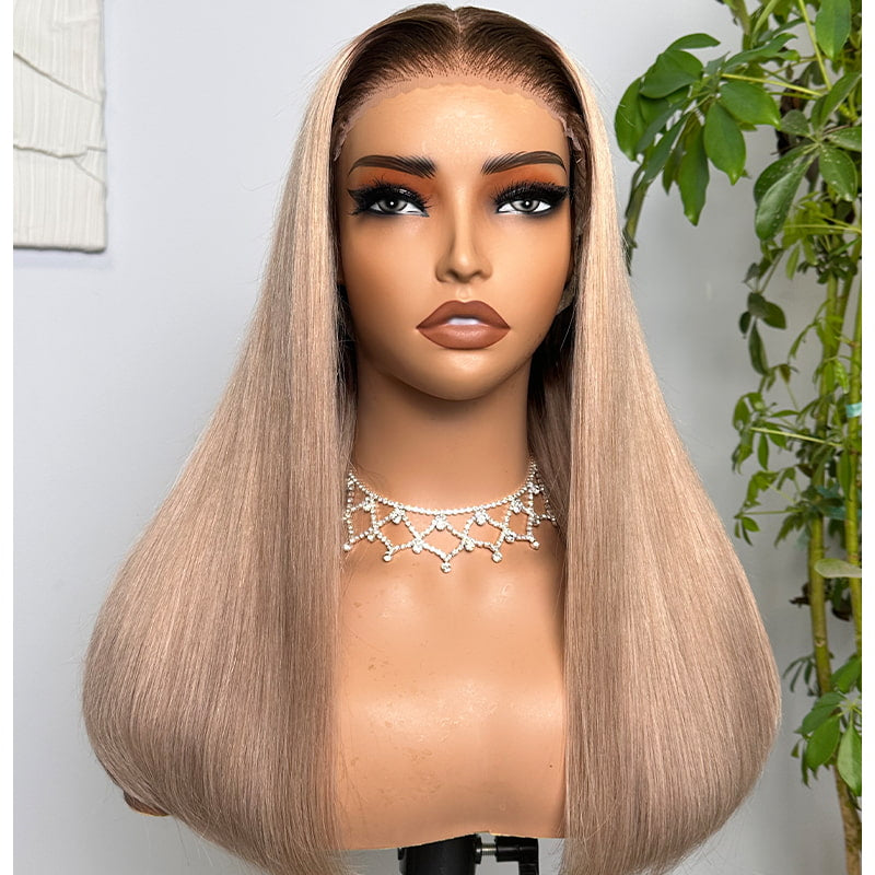 (Super Deal)Megalook Salon-Quality  Hot Selling Luxurious Glueless 6X5 HD Lace Wig Silky Straight P10/613 Blonde P18/613 Colored Wear And Go Wig