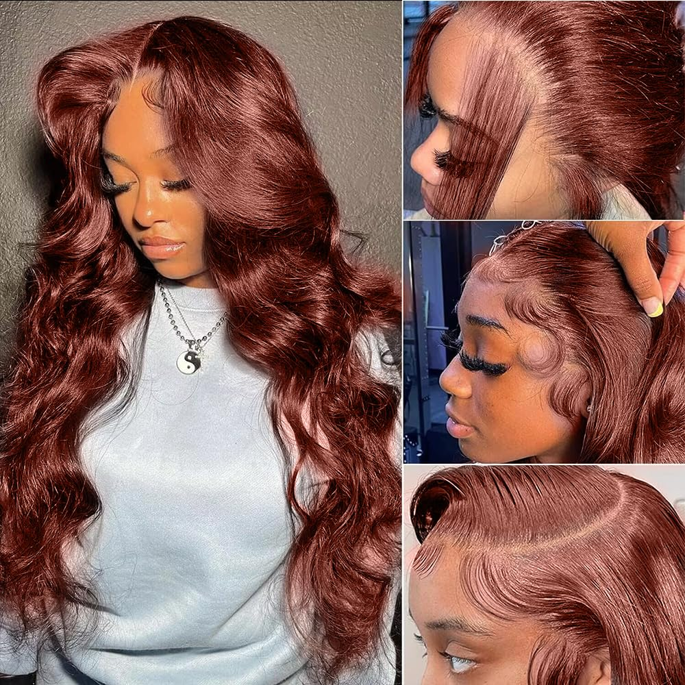 Color #4 Chocolate Brown Loose Body Wave 6x5 HD Lace 3D DOME Cap Wear Go C Part Glueless Mini Knots Pre-plucked  Hair Pre-cut Lace Wig