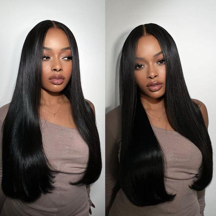 Megalook Best Quality SDD Bone Straight Transparent 13x4 Lace Frontal Wig Pre-bleached Pre-plucked With Natural Hairline