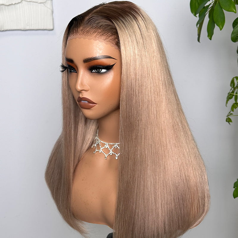 (Super Deal)Megalook Salon-Quality  Hot Selling Luxurious Glueless 6X5 HD Lace Wig Silky Straight P10/613 Blonde P18/613 Colored Wear And Go Wig