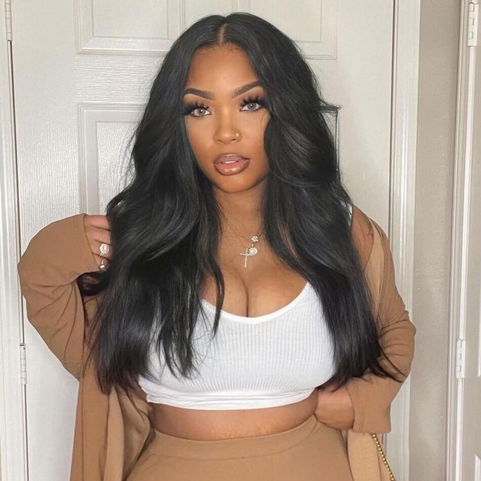 Special offer | 22inch = $99 4X4 Swiss Lace Natural Color Lace Cheap Closure Wigs Body Wave Wig Pre-Plucked With Baby Hair