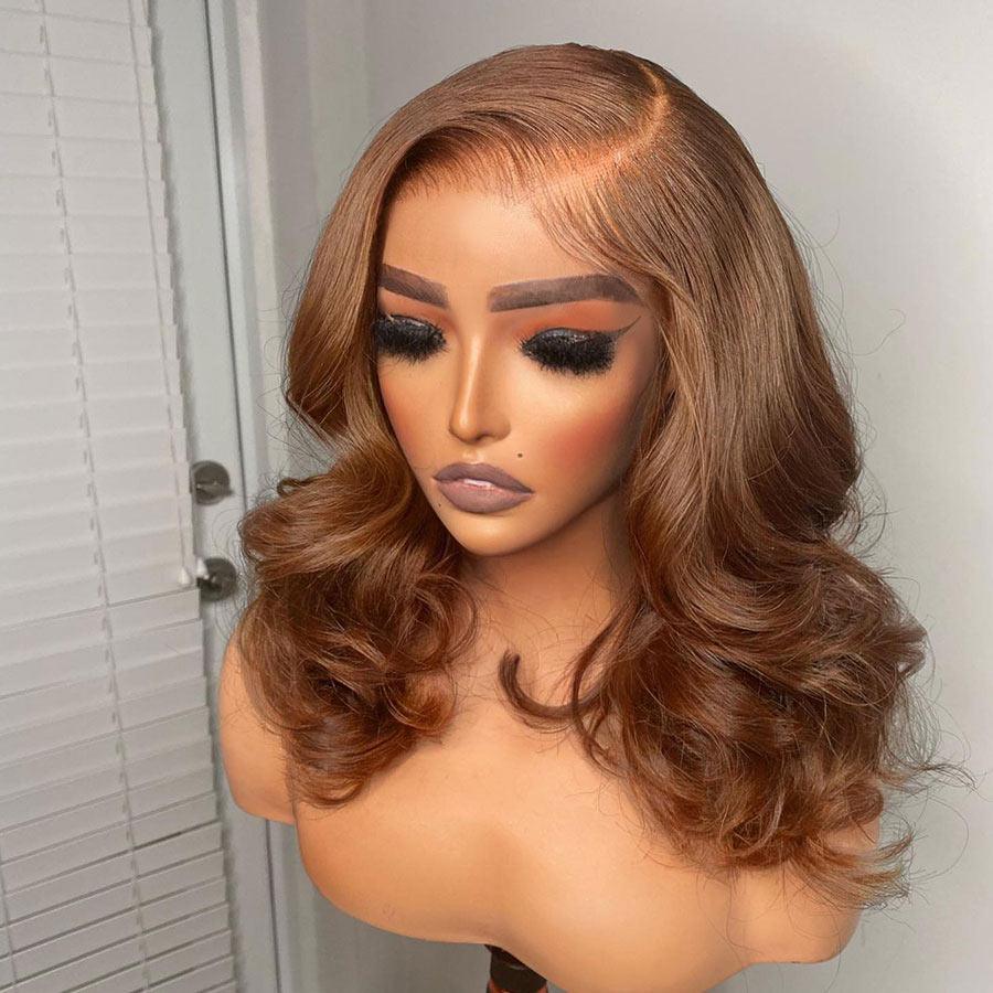 Upgrade 9X6 Wear Go Glueless Wig Honey Brown HD Lace Wigs Body Wave