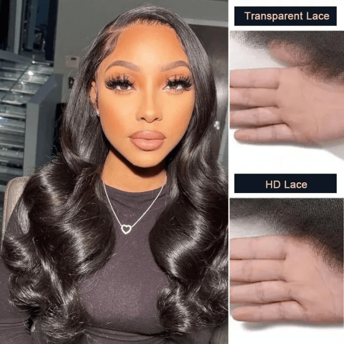 Real HD lace Pre Plucked Upgrade 5x5 Crystal Lace Frontal Wigs Body Wave 210%/250% High Density Wigs