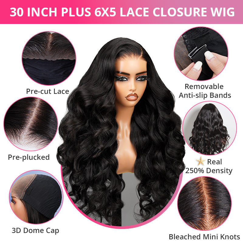 Special offer | 30inch = $196.99 30inch 6x5 Transparent Lace #613 #P1b/30 Balayage Barbie Blonde Highlight Bone Straight Hair Body Wave Wig