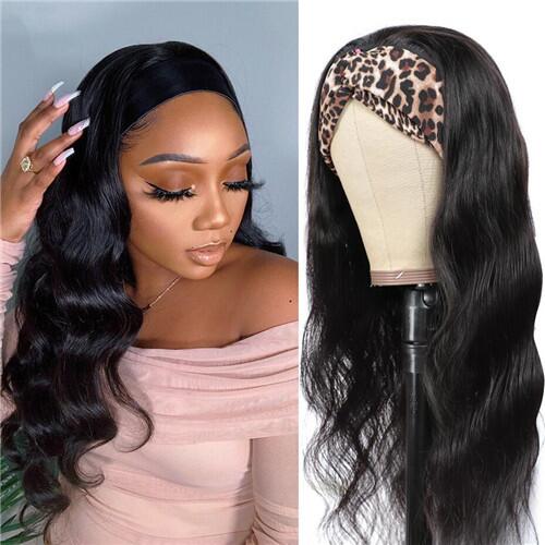 Affordable Headband Wig 180% Density Body Wave Human Hair Wig | THROW ON & GO