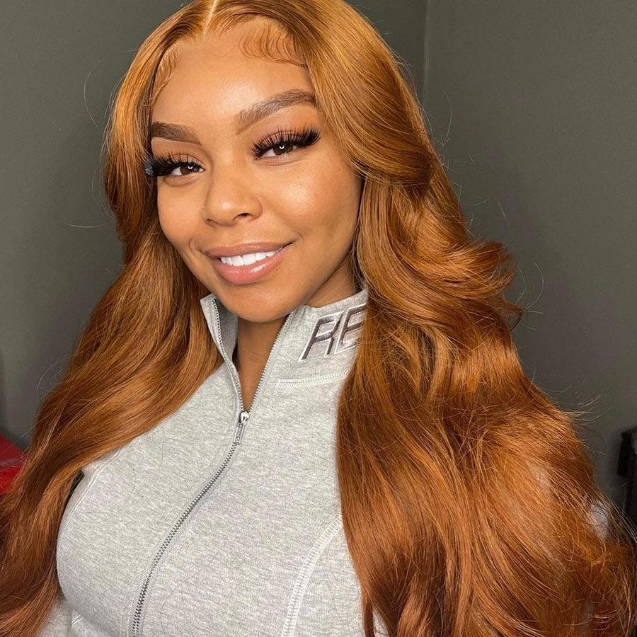 WOWANGEL 9X6 Wear Go Glueless Wig Ginger Color HD Lace Wigs Body Wave