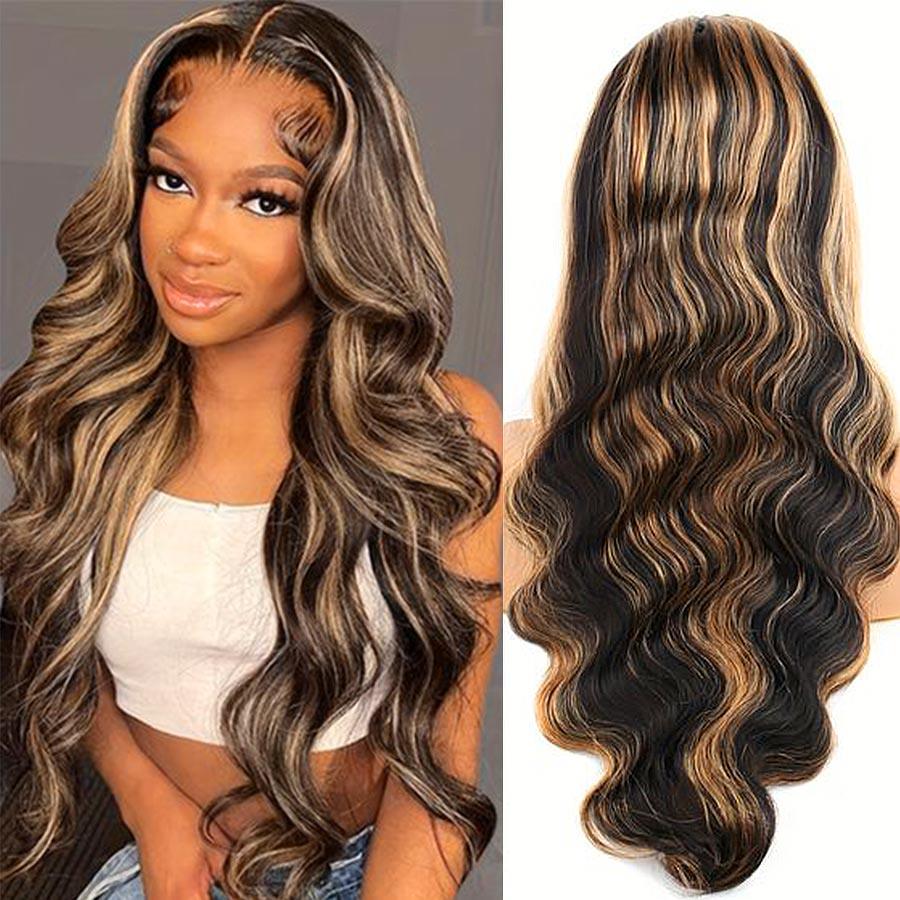 WOWANGEL Highlight 9X6 Wear Go Glueless Wig 1B/27# HD Lace Wigs