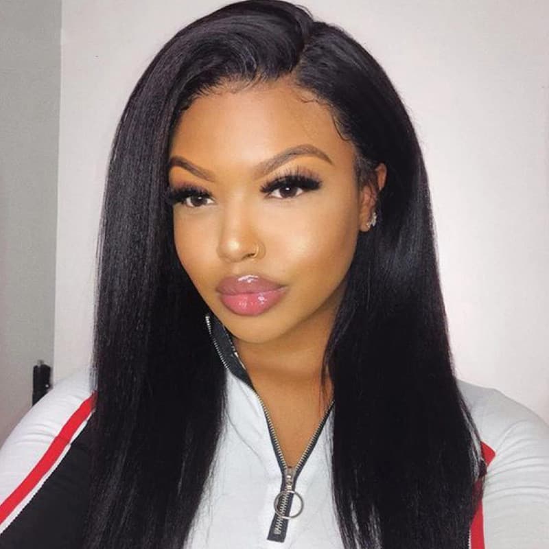 Megalook Bogo Free Yaki Straight/1BP30 Body Wave Human Hair Wigs 4x4 Lace Closure Wigs Natural Hairline Preplucked With Baby Hair