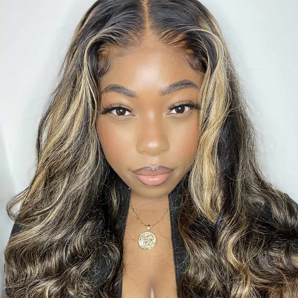 Special offer | 20inch = $105.99 5x5 Lace Transparent HD Balayage Body Wave Honey Blonde Human Hair Wigs 180% Density Wig